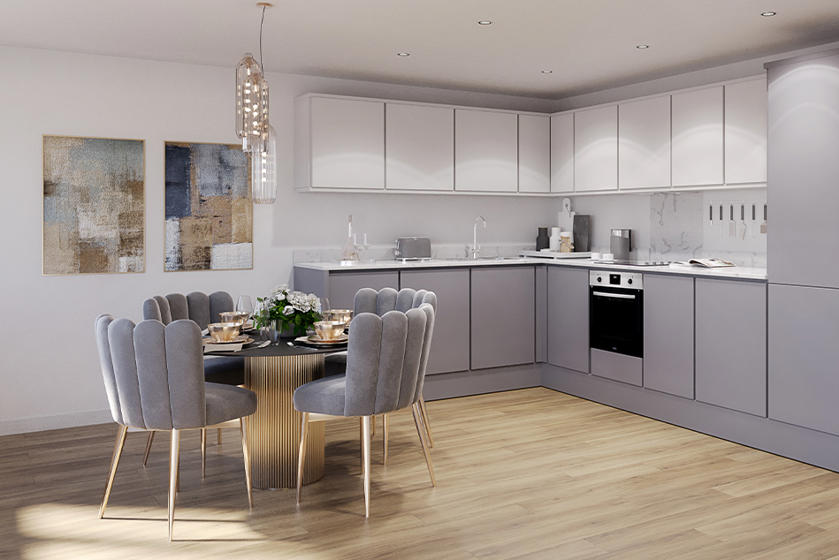 Molesey Crest Kitchen Area CGI