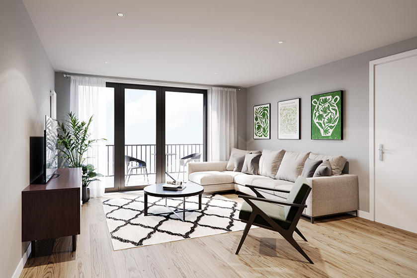 Swandon Gardens Living Area CGI