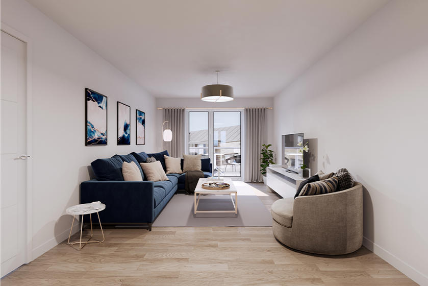 Weybridge Place Living Area CGI