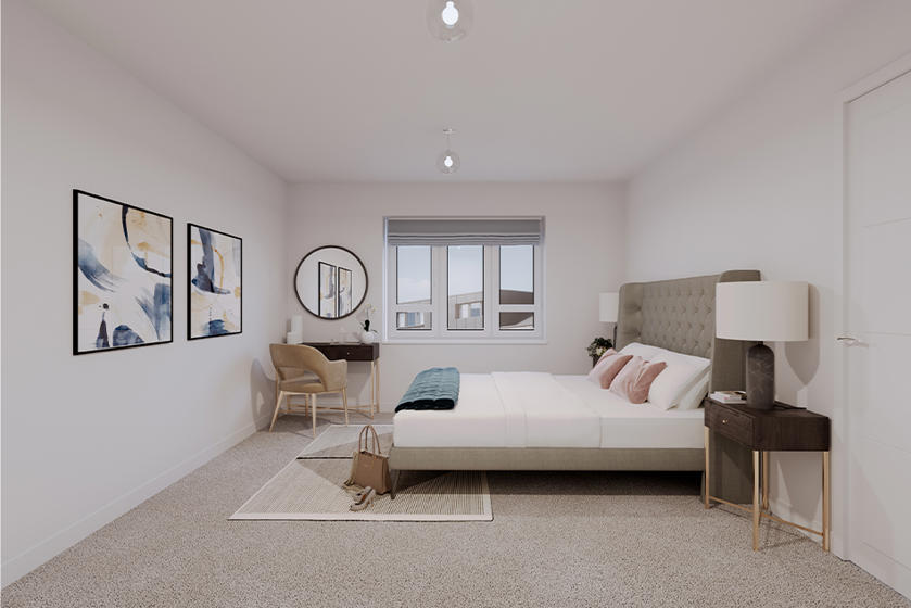 Weybridge Place Bedroom CGI